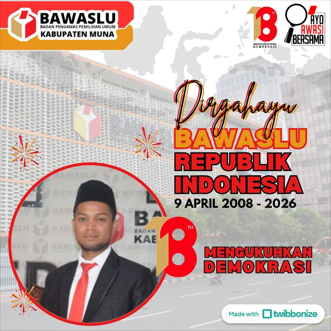 Ucapan HUT Bawaslu RI Ke 18 Tahun