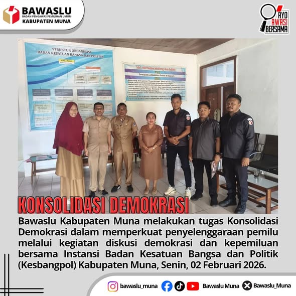 Diskusi demokrasi dan kepemiluan bersama Instansi Badan Kesatuan Bangsa dan Politik (Kesbangpol)