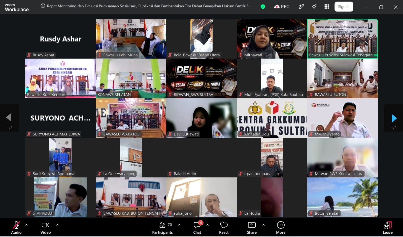 Rapat Monitoring dan Evaluasi Pelaksanaan Sosialisasi
