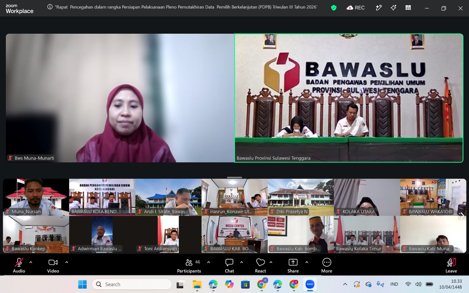 Pelaksanaan Pleno Pemutakhiran Data Pemilih Berkelanjutan (PDPB) Triwulan III Tahun 2026