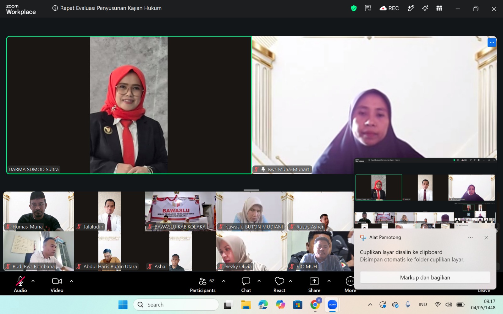 Rapat Evaluasi Penyusunan Kajian Hukum