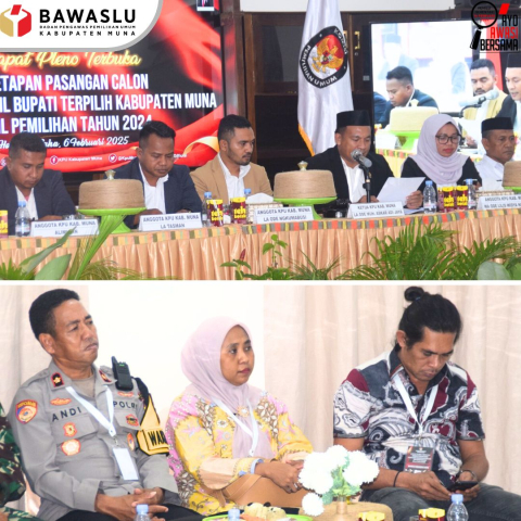 Rapat Pleno Terbuka Penetapan Pasangan Calon Bupati dan Wakil Bupati Muna 1