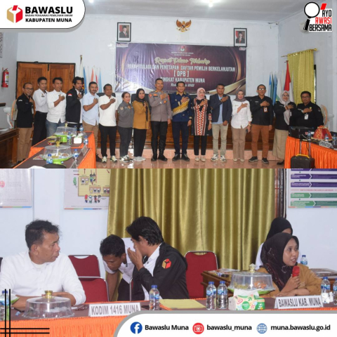 Rapat Pleno Terbuka Rekapitulasi dan Penetapan DPB Triwulan II Tahun 2025 Tingkat Kabupaten Muna