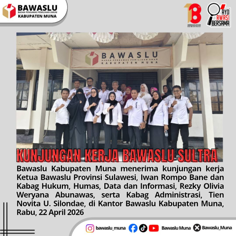 Kunjungan Kerja Ketua Bawaslu Provinsi Sulawesi Tenggara