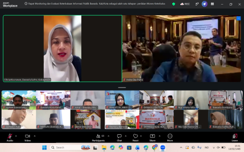 Rapat Monitoring dan Evaluasi (Monev) Keterbukaan Informasi Publik Bawaslu Kabupaten Muna