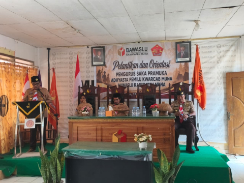 Saka Pramuka Rintisan Adhyasta Pemilu Tingkat Kwartir Cabang Muna