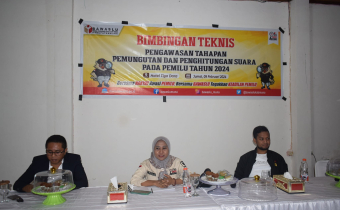 Bimbingan Teknis (Bimtek) Pengawasan Pemungutan, dan Penghitungan Suara