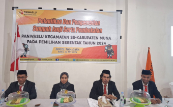 Pelantikan Panwaslu Kecamatan Tahun 2024