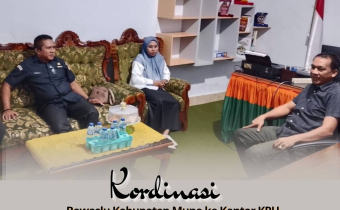 Bawaslu Kabupaten Muna melakukan kunjungan kordinasi ke Kantor KPU Kabupaten Muna