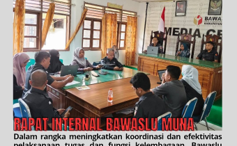 Rapat Internal Bawaslu Kabupaten Muna